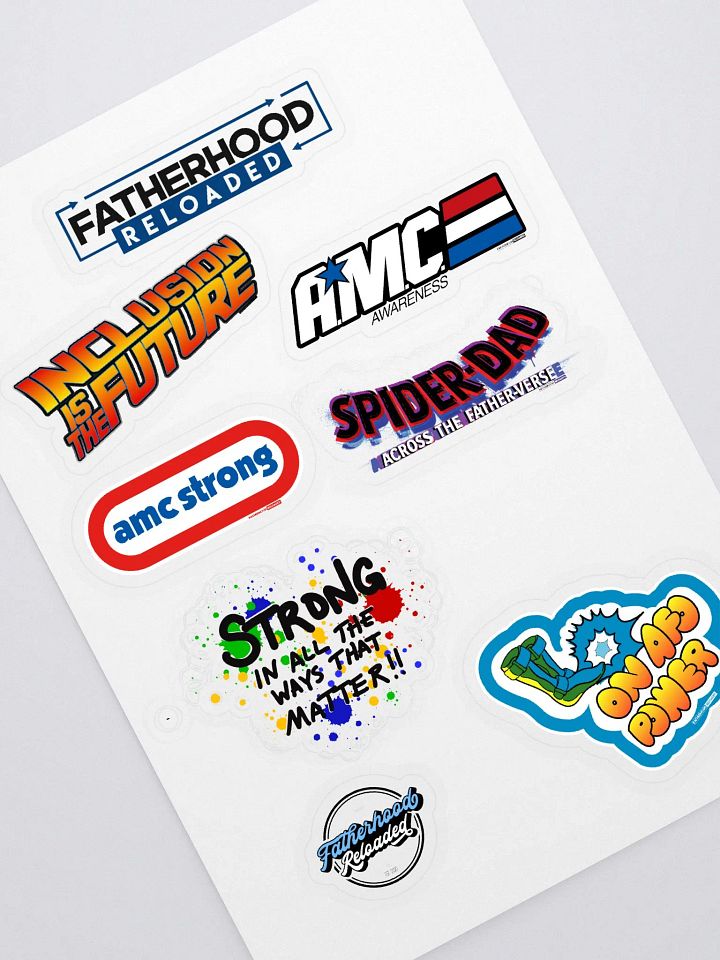 Fatherhood Reloaded Sticker Sheet product image (1)