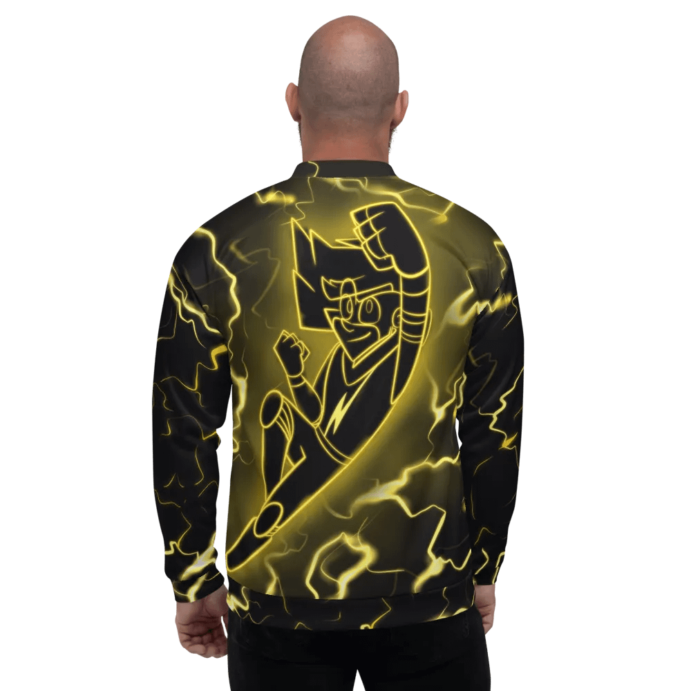Swift Spark: Lightning Hero All-over print bomber jacket product image (1)