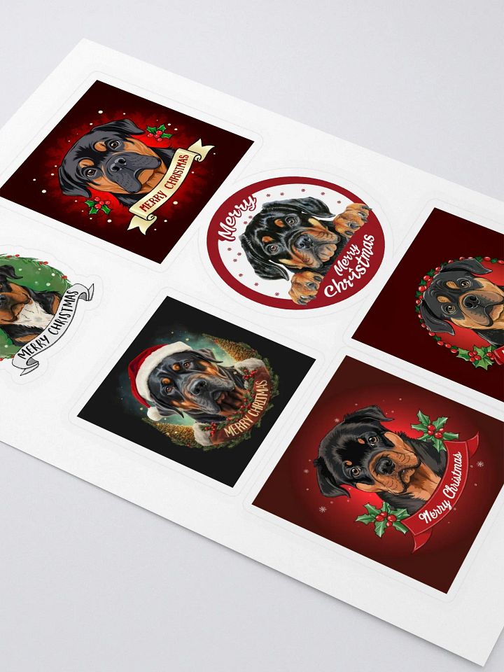Rottweiler Christmas Sticker Collection product image (2)