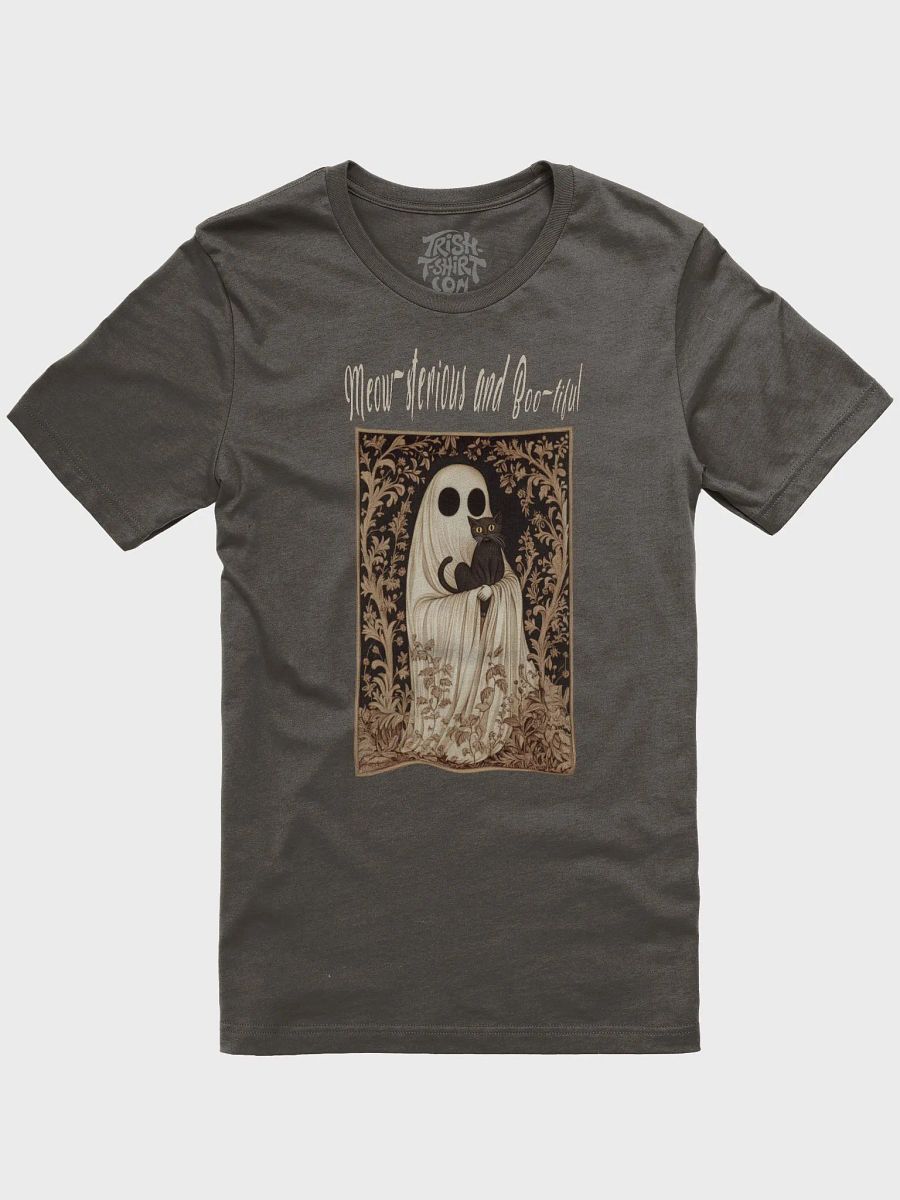 Funny Vintage Style Halloween Cat and Ghost T-Shirt product image (1)