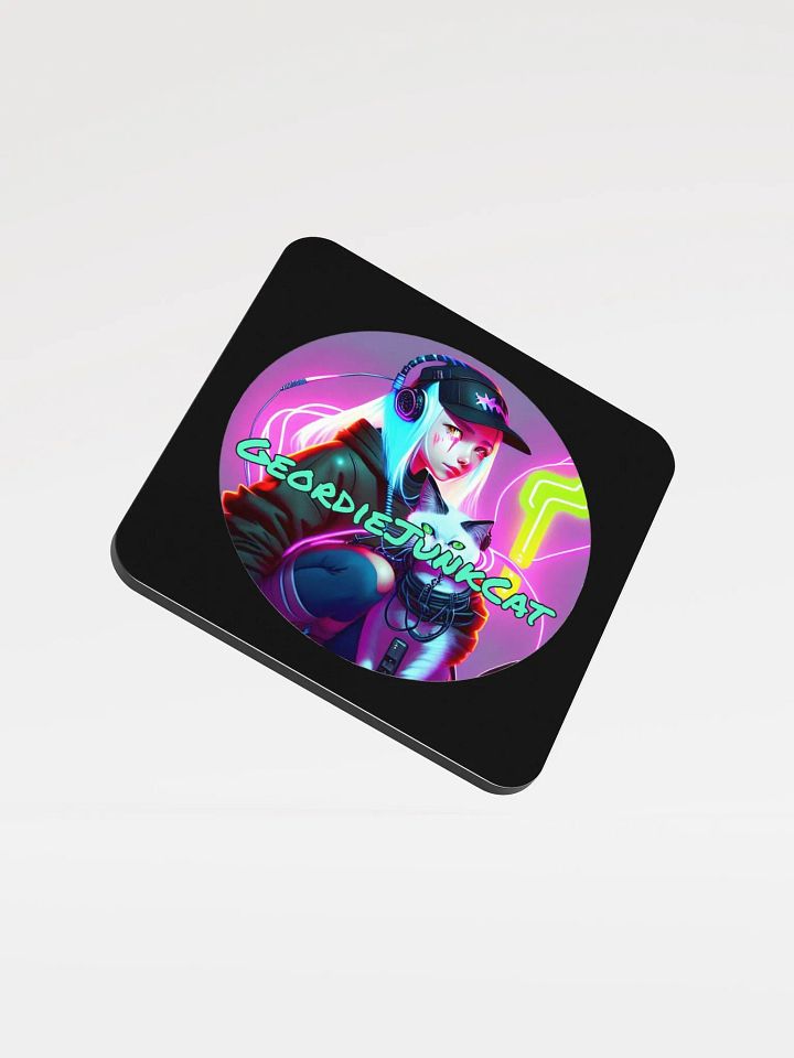 NEON TWO Drink Coaster (3.74″x 3.74″, US and EU Shipping) product image (1)