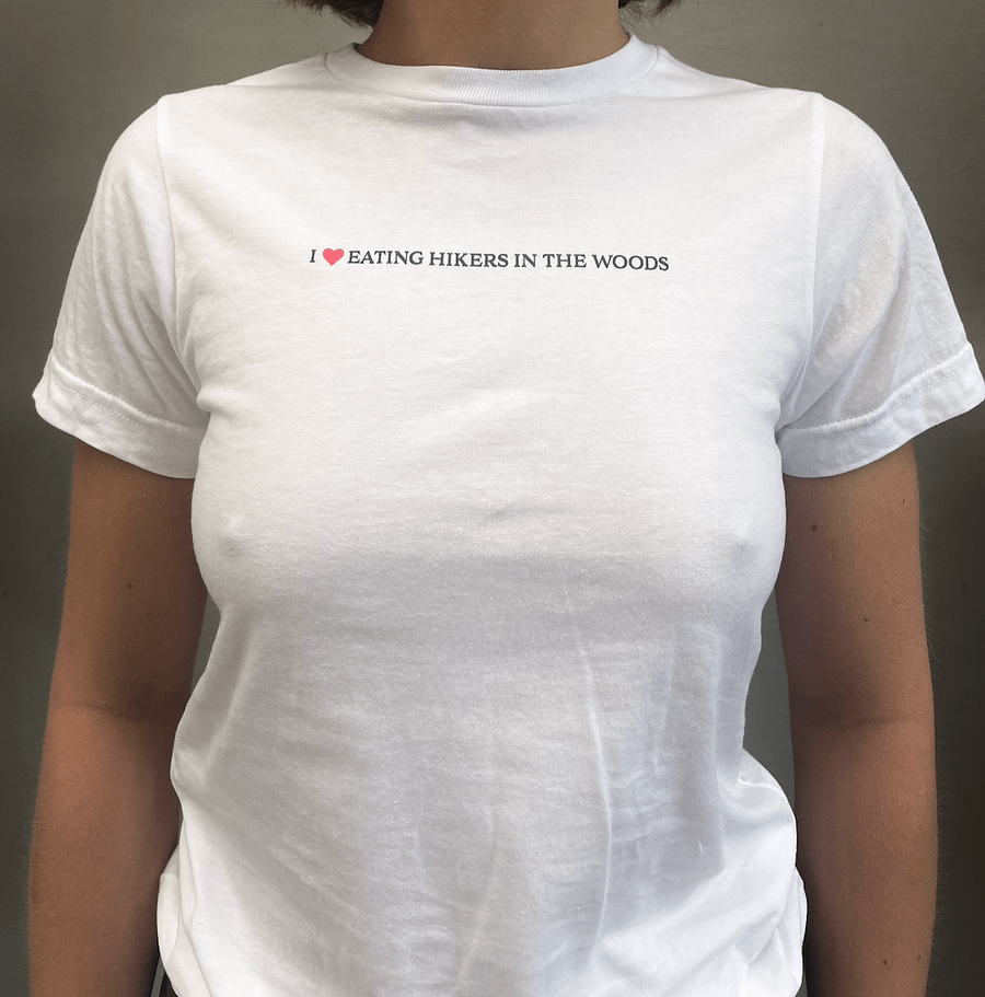 'I <3 Eating Hikers In The Woods' Baby T (light colours / colours available) product image (2)