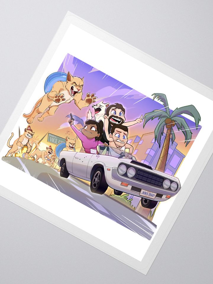 Cat-astrophic Fur-ocius Purrsuit Sticker product image (2)
