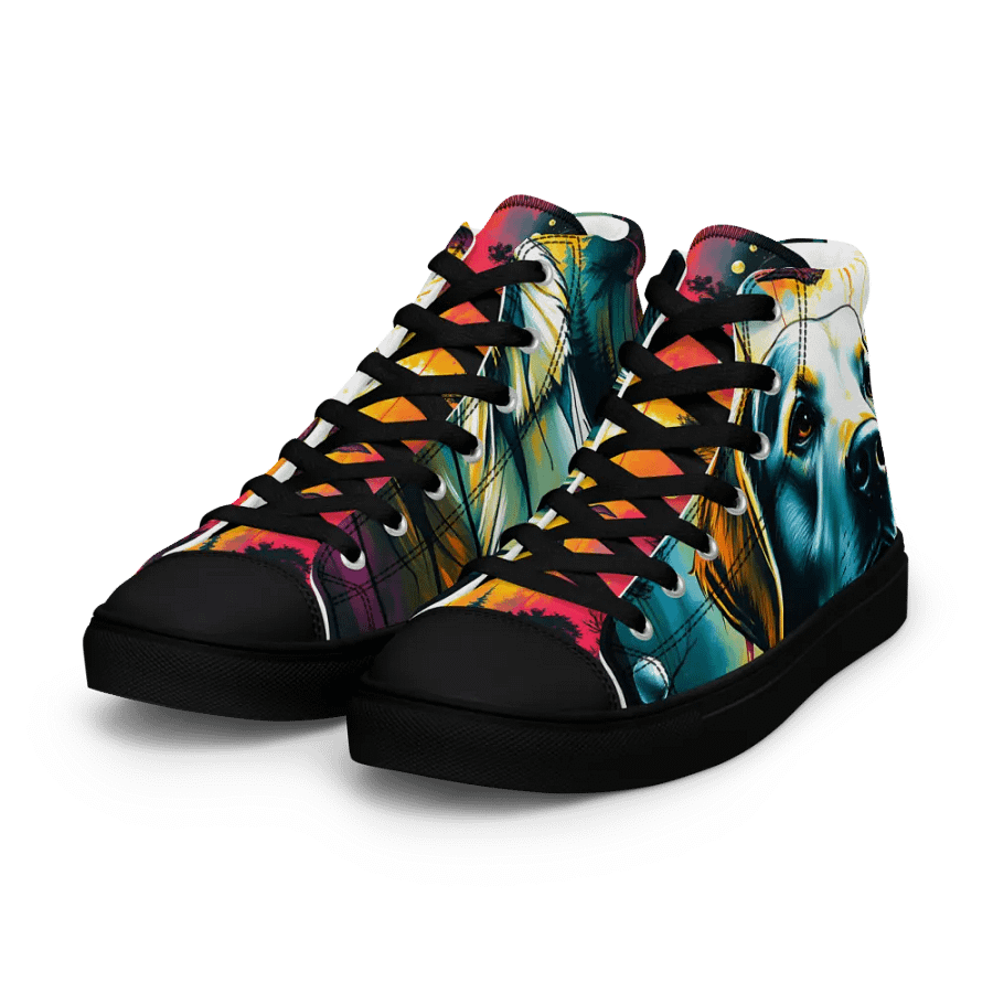 sweet karma bean, celestial canine canvas men's hightops product image (6)