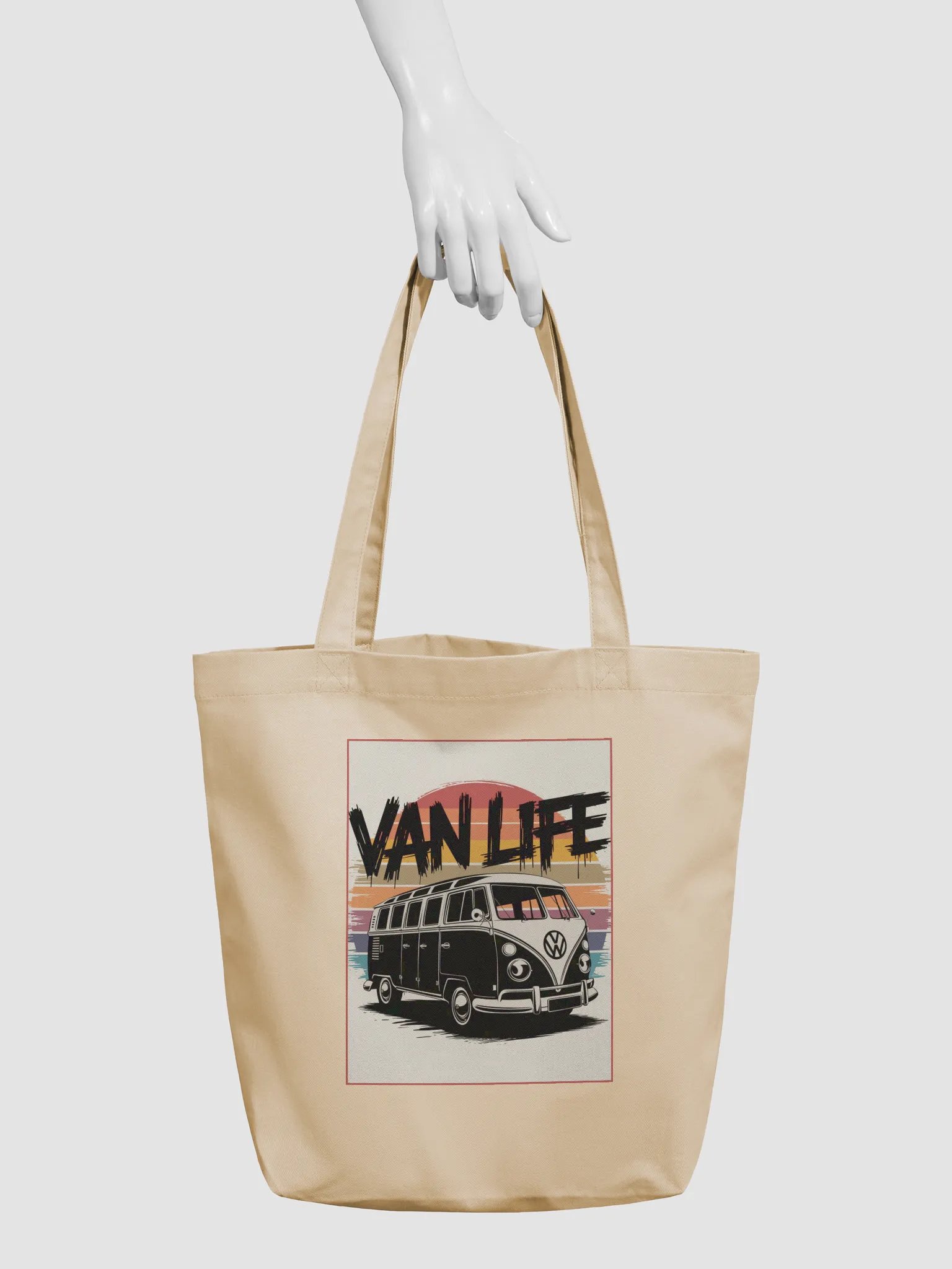 Cream "VAN LIFE" Organic Tote Bag product image (3)
