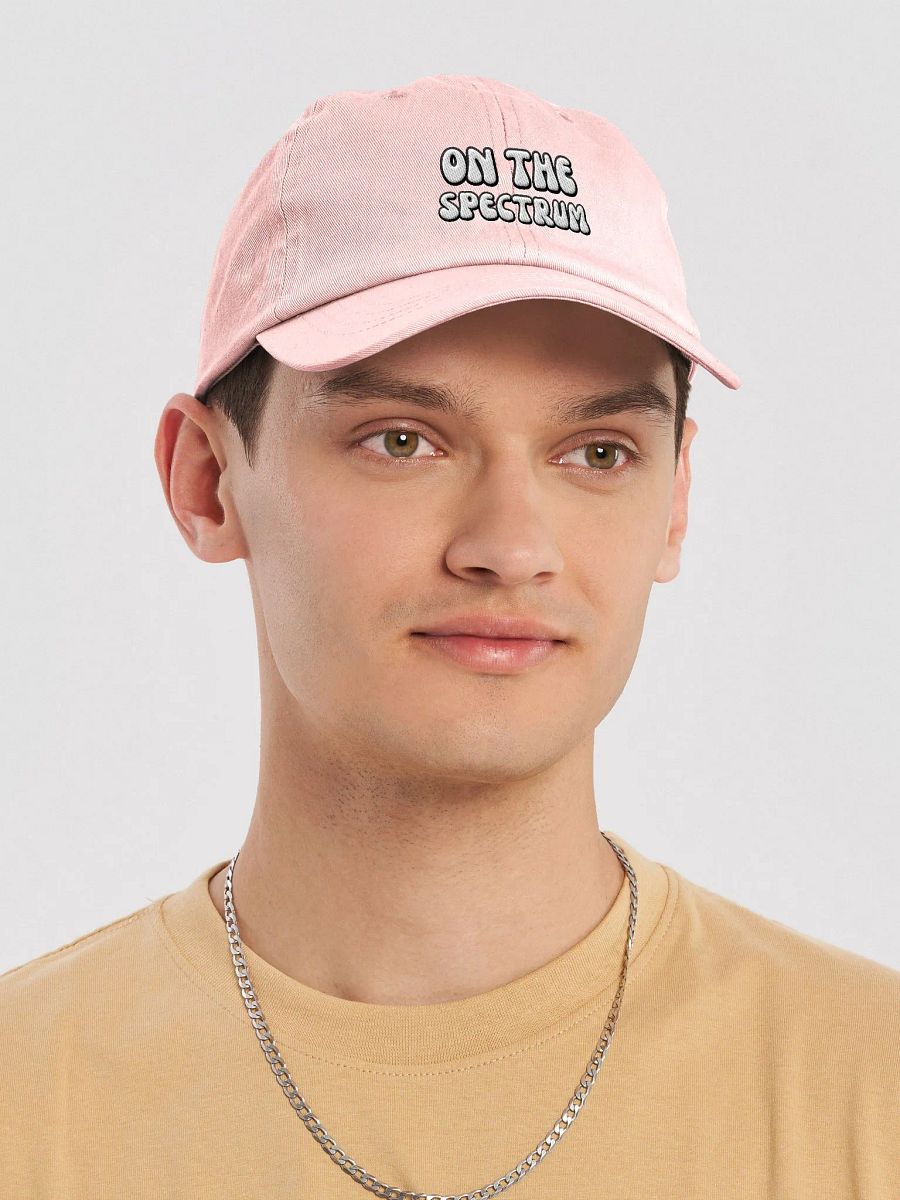 ON THE SPECTRUM groovy lined design embroidered pastel dad hat product image (21)