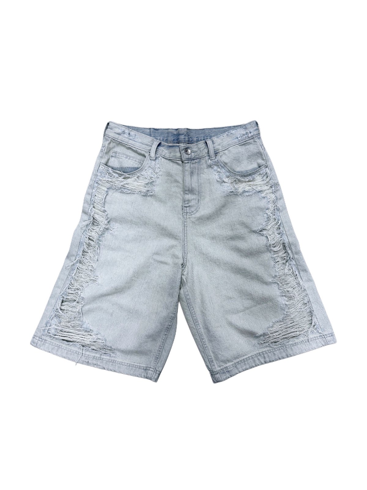 Distressed Jorts - Light Blue | ChildrenOfPlanet44