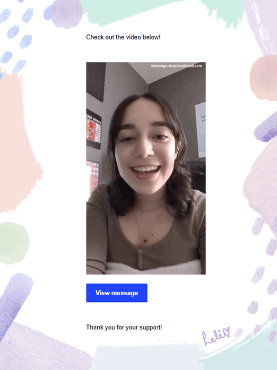 Personalized Video Message (up to 30 seconds) product image (2)