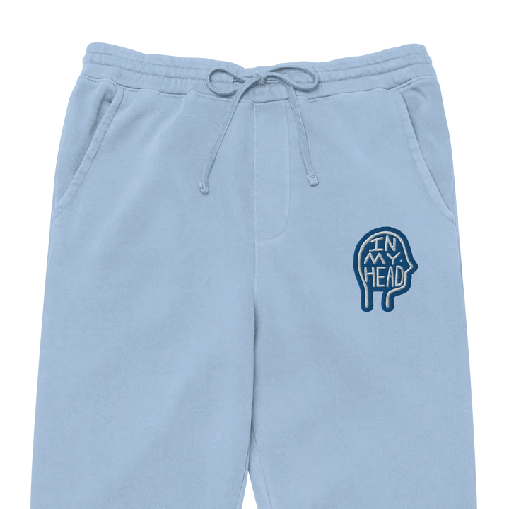 In My Head (royal and white) pigment dyed sweatpants product image (2)