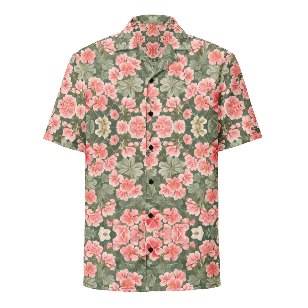 Floral Pattern Geranium Flowers Hawaiian Shirt product image (1)