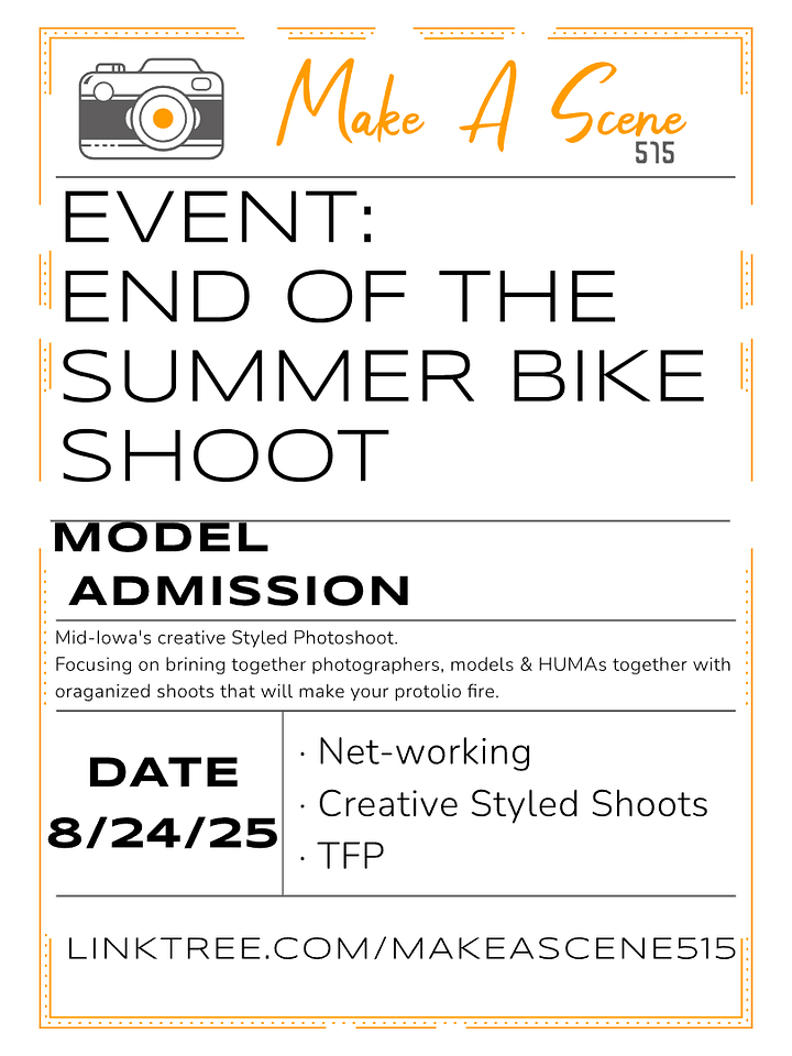 End of Summer Bike Shoot Model Ticket product image (2)