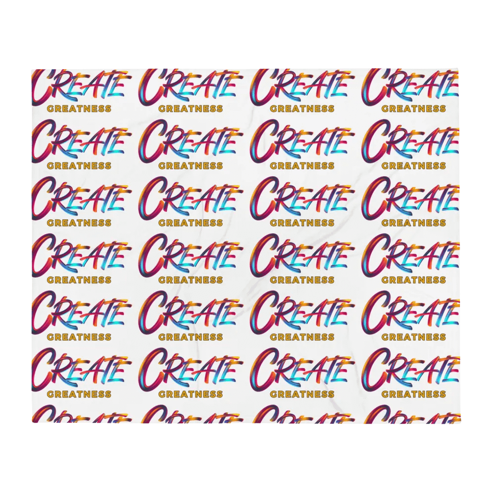 Create Greatness Patterned Throw Blanket product image (1)