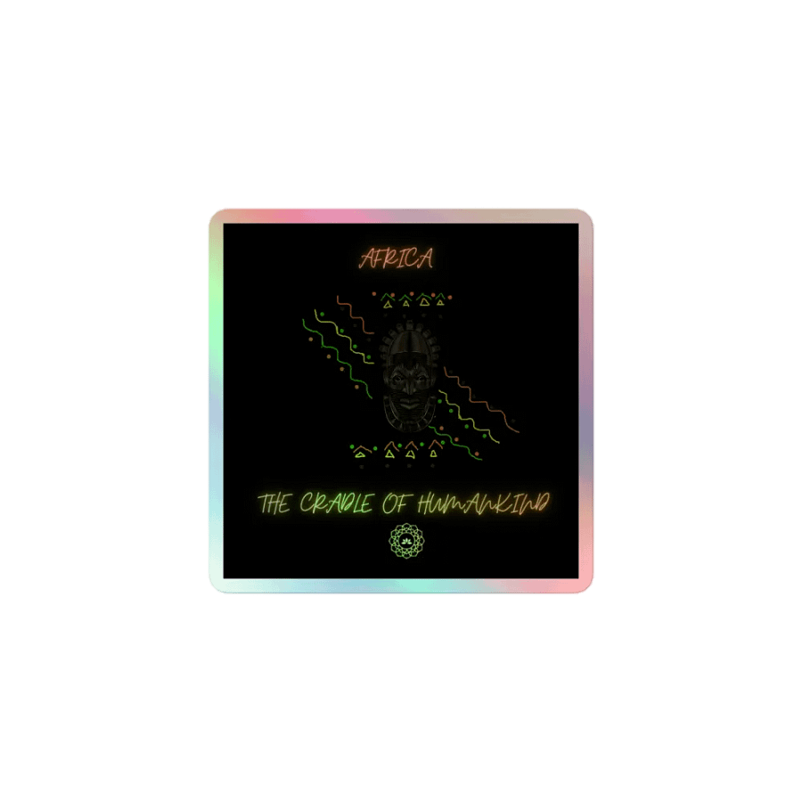 African Mask Art Holographic Sticker Sheet product image (1)