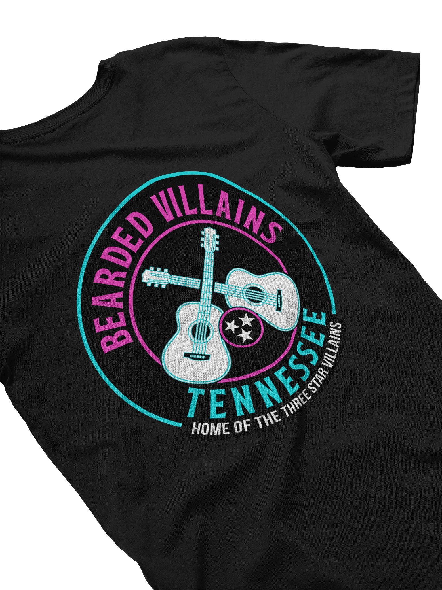 TSV Bearded Villains Neon Nights T-Shirt | Miami Vice | Front/Back Print product image (4)