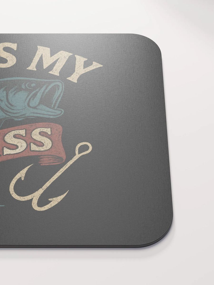 Kiss My Bass Mouse Pad – Vintage Fishing Humor Desk Decor product image (5)
