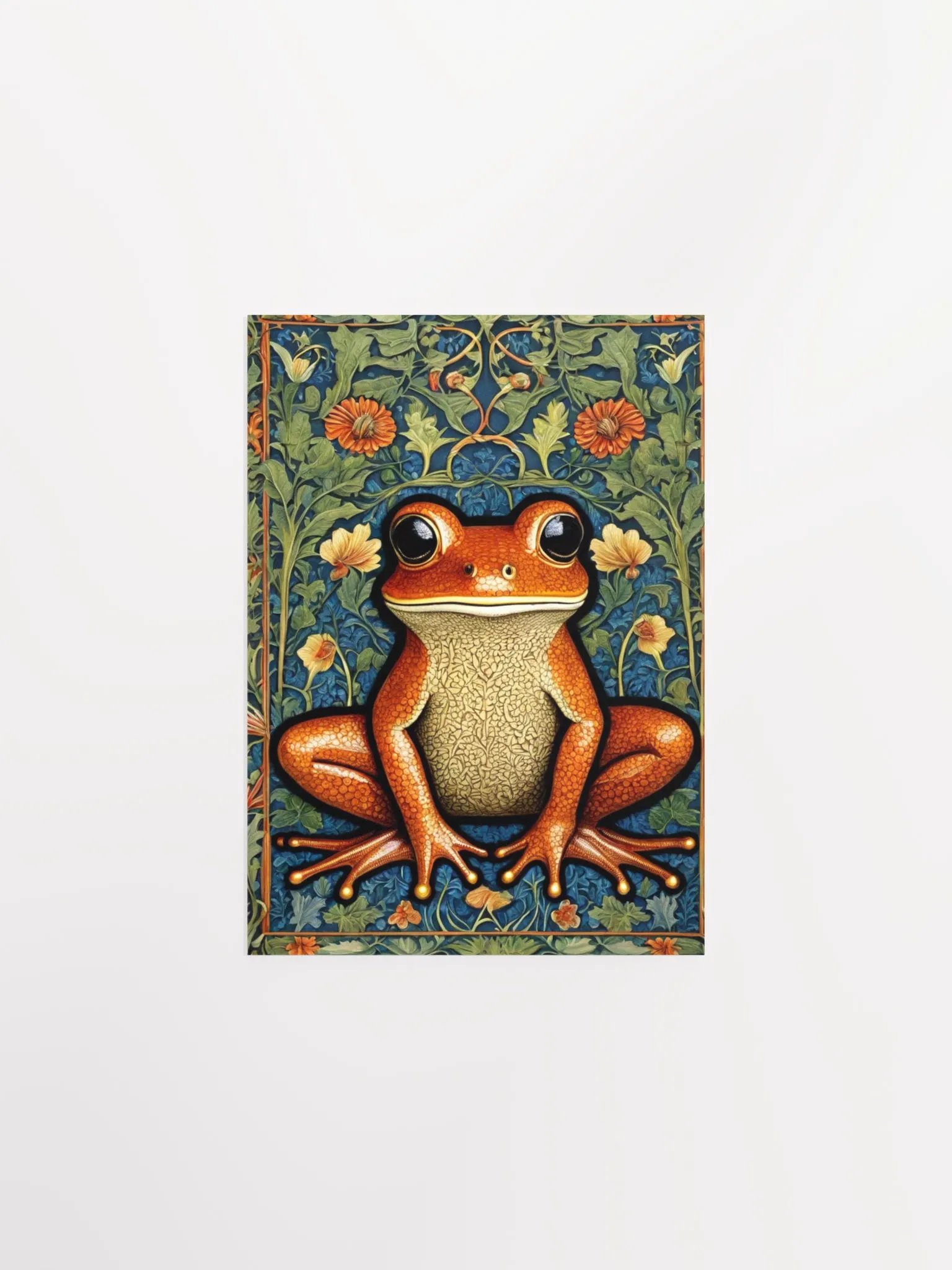 William Morris Inspired Frog 5x7 inch Poster product image (1)