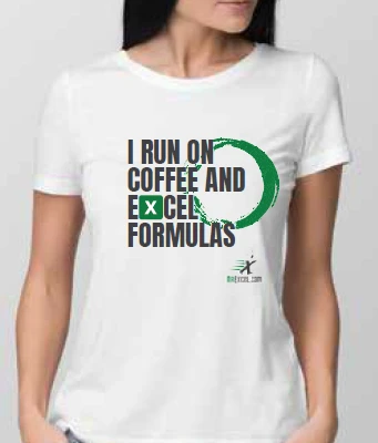 I Run on Coffee and Excel Formulas - White T-shirt product image (1)