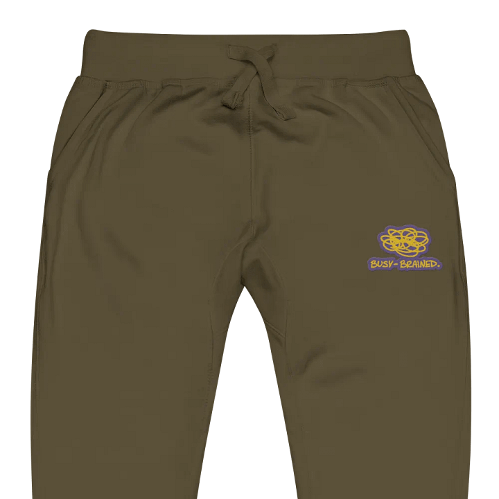 BUSY-BRAINED (tulip design) embroidered fleece joggers product image (9)