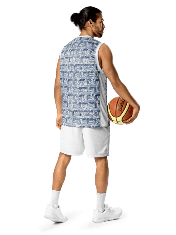 Blue Rainforest | Recycled Unisex Basketball Jersey product image (7)