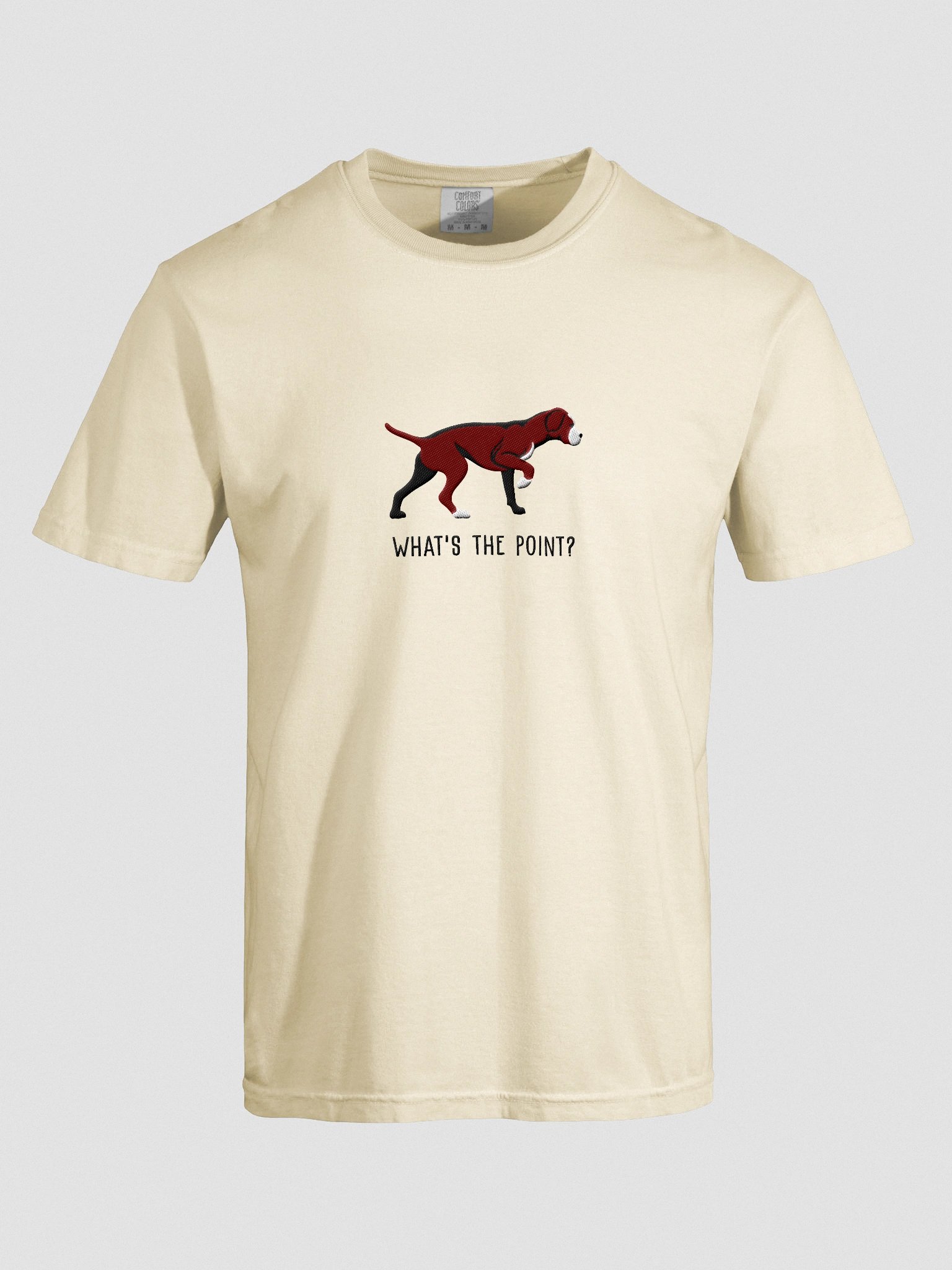 What's the Point? T-Shirt(Embroidered) of a Portuguese Pointer(Brown) product image (10)