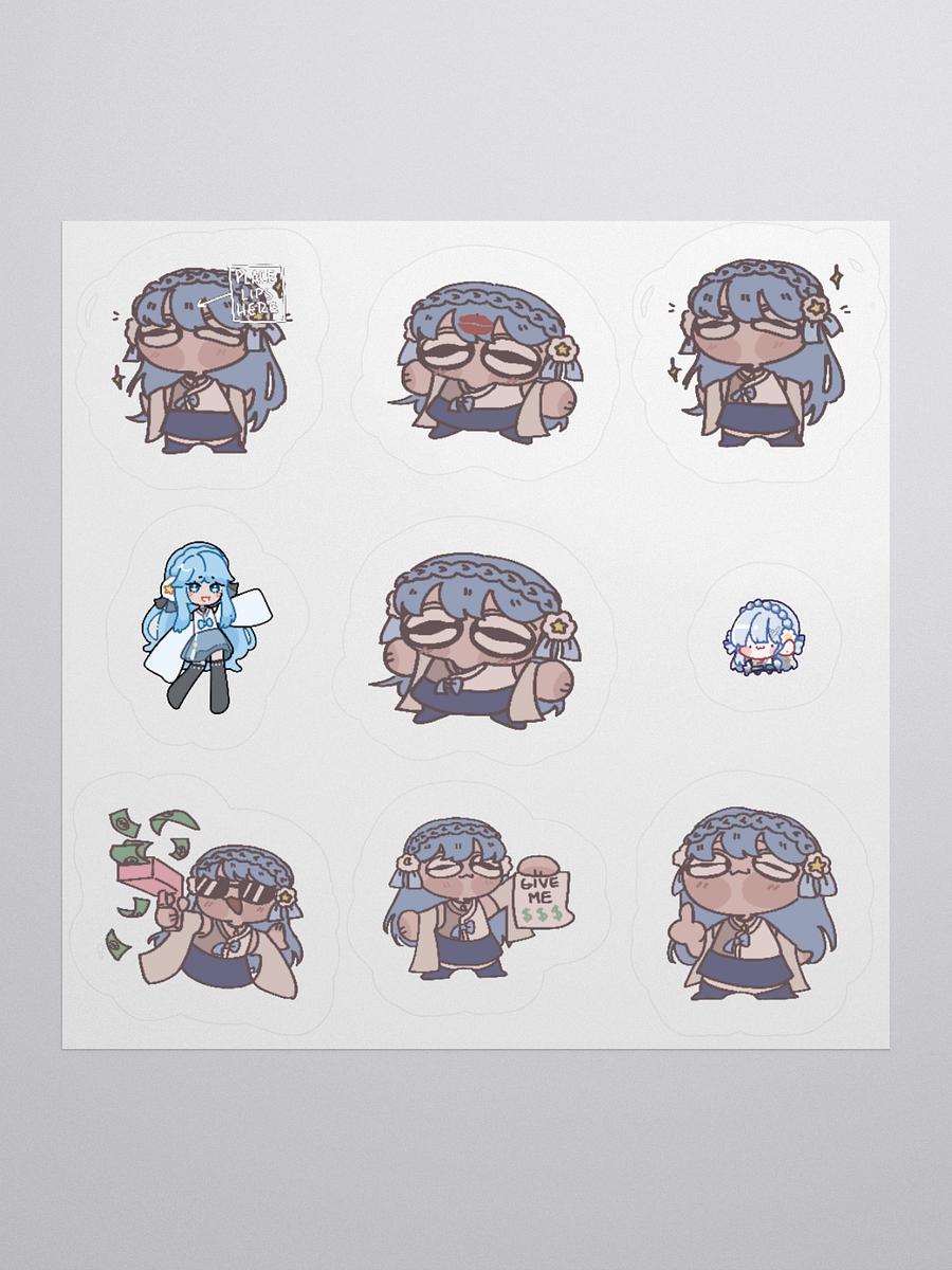 Chibi Blue Kiss Cut Stickers product image (1)