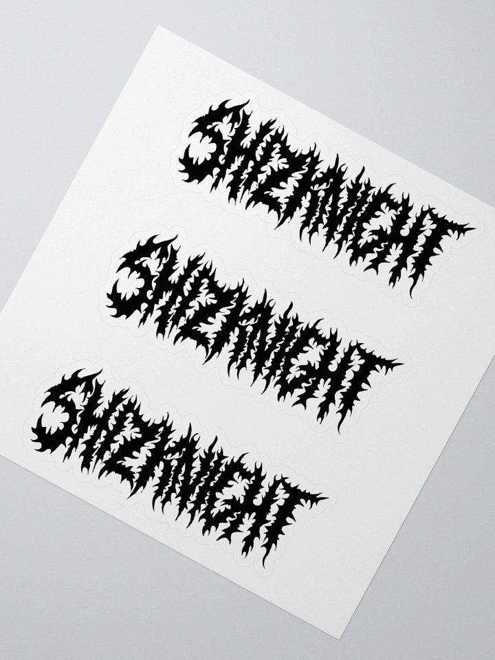 Shizknight Sticker Sheet (Black) product image (2)