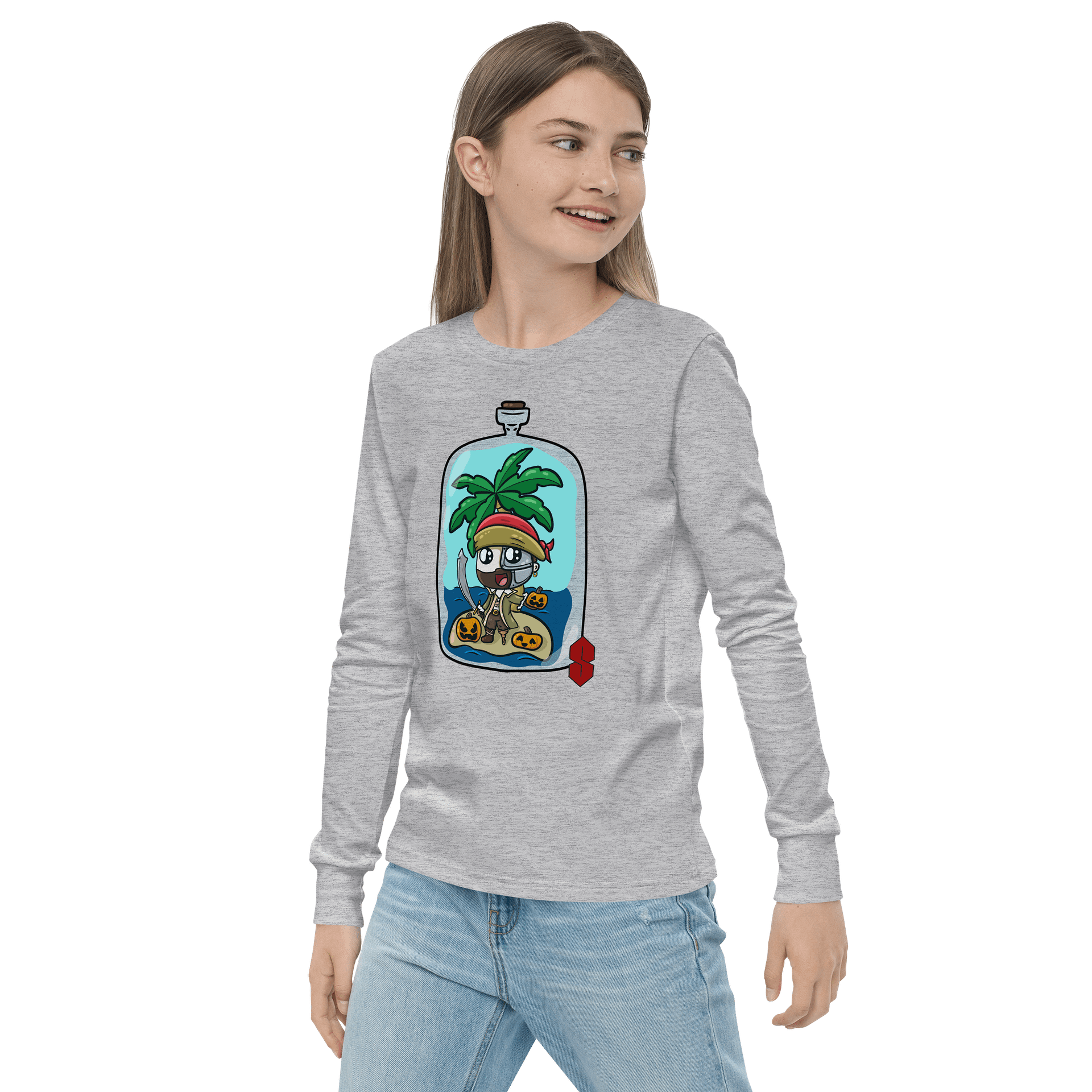 Pirate Syborg Youth Long Sleeve T-Shirt product image (10)