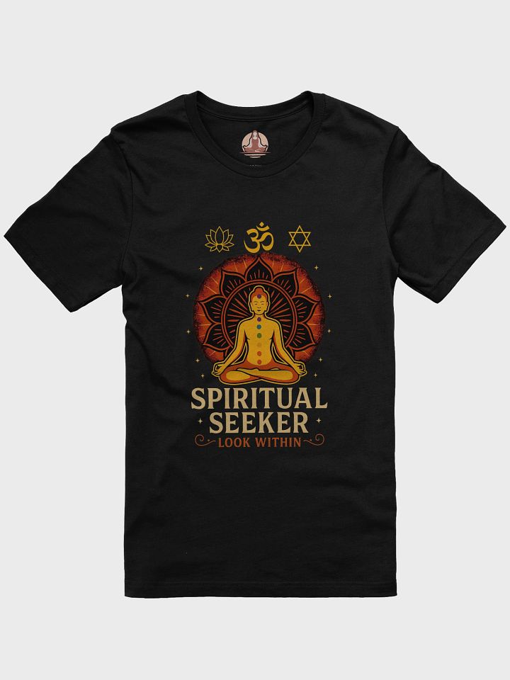 Spiritual Seeker Chakra T-Shirt – “Look Within” Meditation Graphic Tee for Mindfulness & Yoga Lovers product image (2)