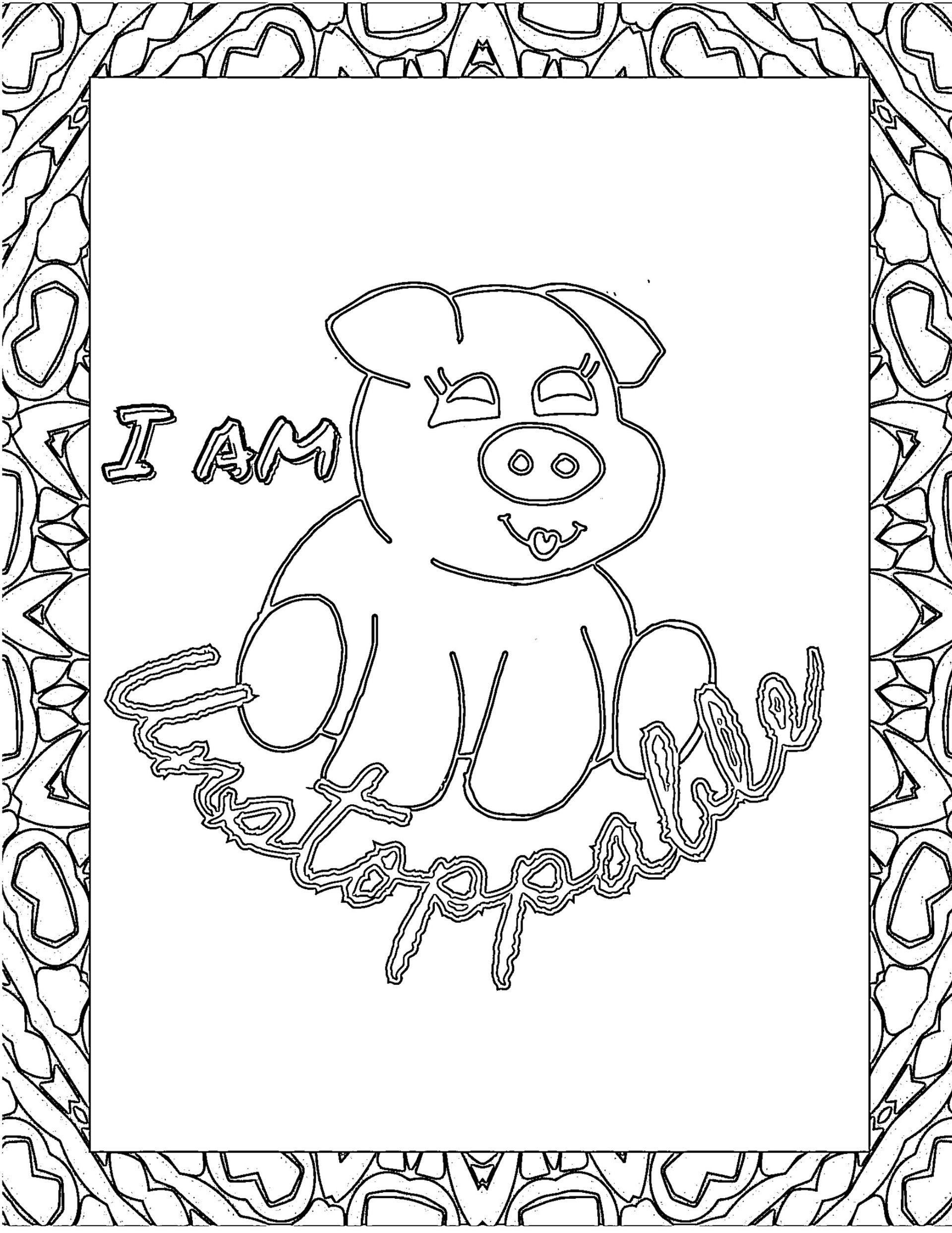 Growth Mindset Affirmations with Farm Animals to Color, Self Esteem Building| product image (2)