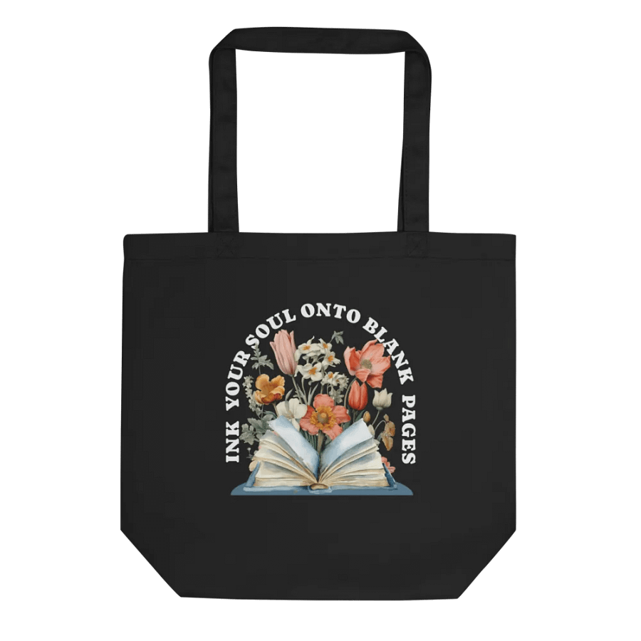 Ink Your Soul Floral Organic Tote Bag product image (3)