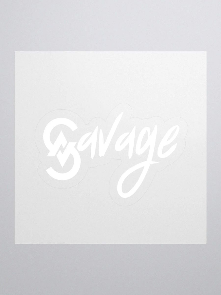 Savage Logo Sticker (White) product image (1)