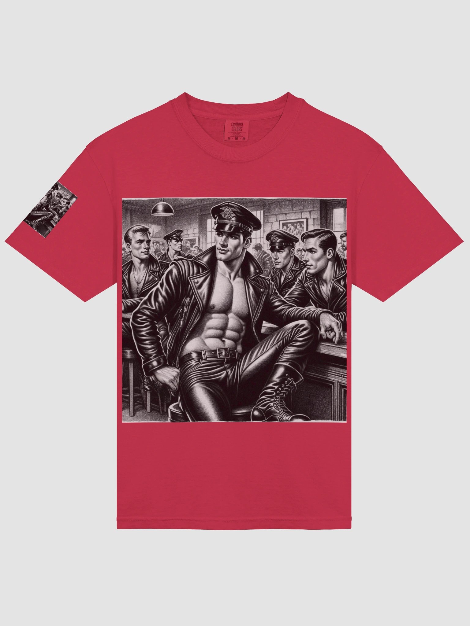 1940s Vintage Leather Bar Daddy San Francisco Pride Tom of Finland Tribute Graphic Design T Shirt product image (3)