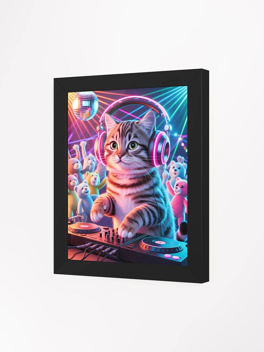 DJ Cat Party Time Framed Poster product image (4)
