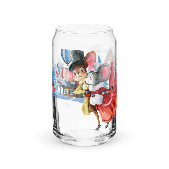 Warm Winter Embrace Can-Shaped Glass | Four Seasons of Love Collection product image (1)