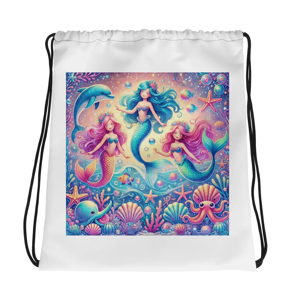 Mermaid Dreams Drawstring Bag product image (1)