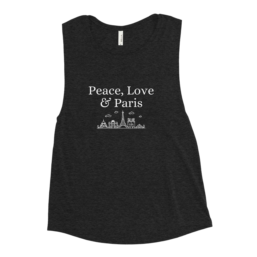 Peace, Love and Paris with Monuments Women's Flowy Muscle Tank product image (4)