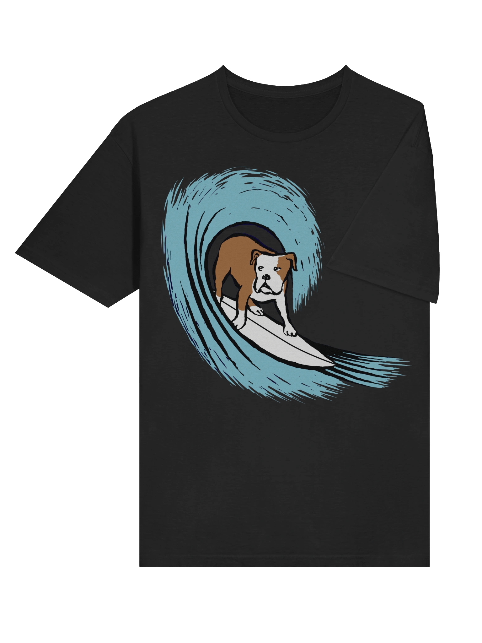 Bulldog Surfing Unisex T-Shirt product image (37)