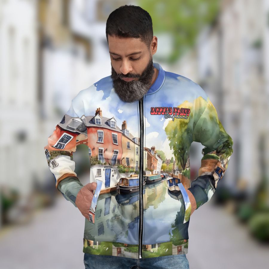 Little Italy - England - All Over Print - Watercolor - Bomber Jacket product image (9)