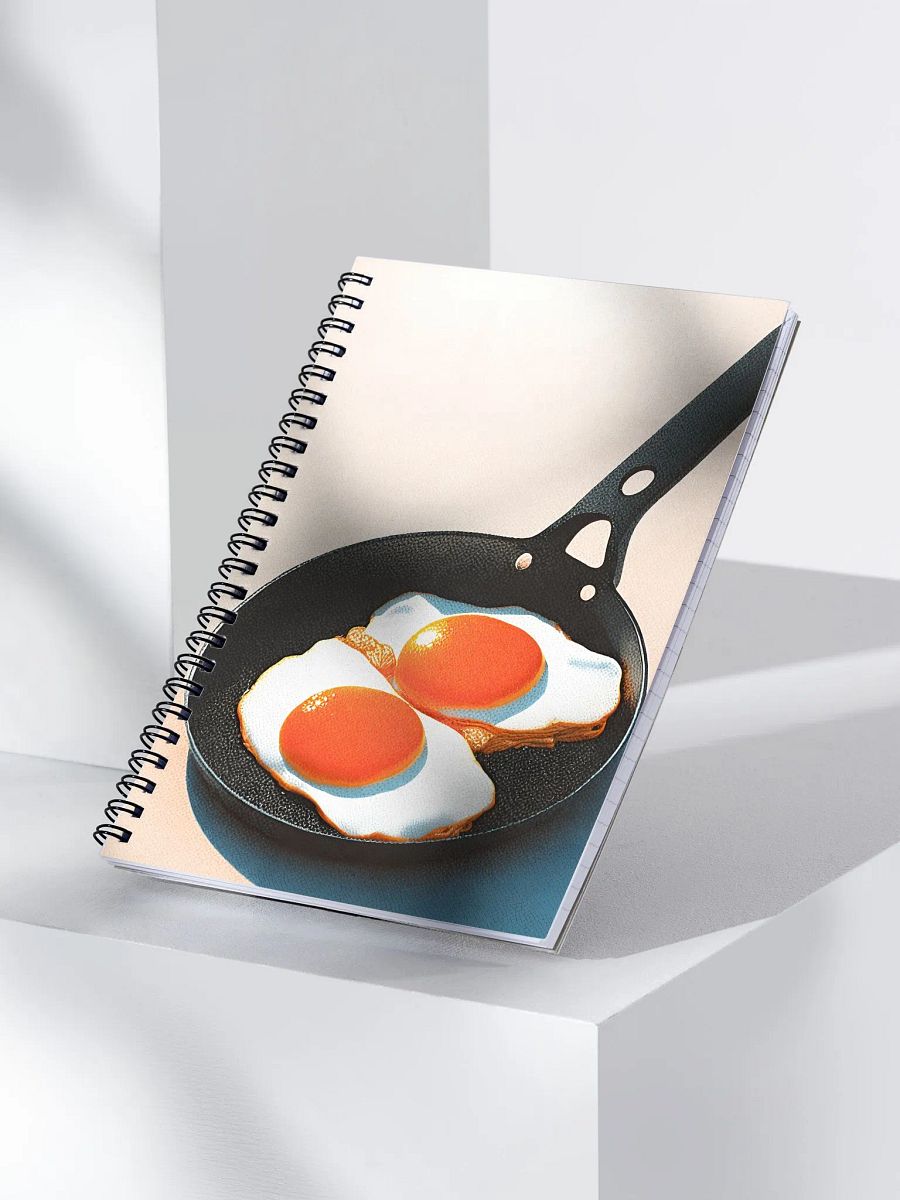 Fried eggs in a pan - illustrated in dotted raster style product image (3)
