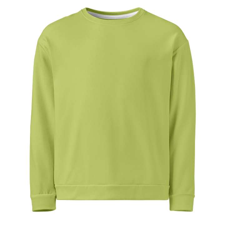 Split Pea Soup Green Solid Color Eco Friendly Unisex Sweatshirt product image (1)