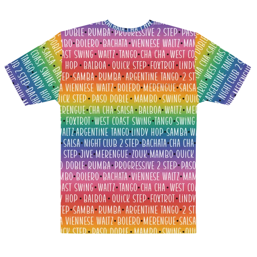 Men's Ballroom Dance Crew Neck T-shirt Rainbow product image (5)