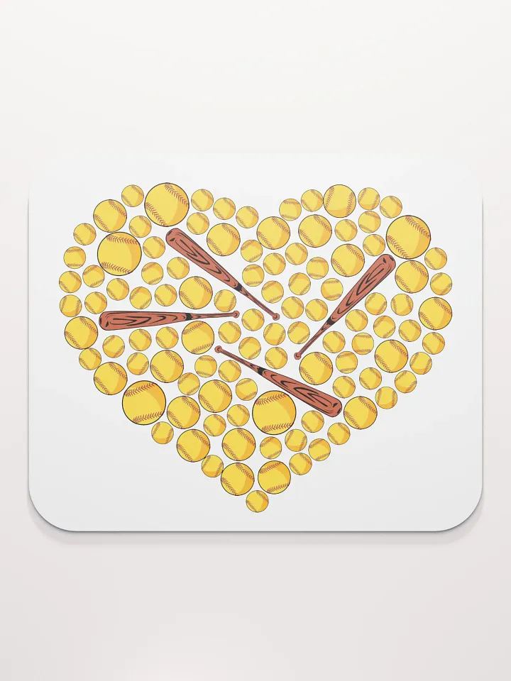 Pure Heart Softball Mouse Pad product image (1)