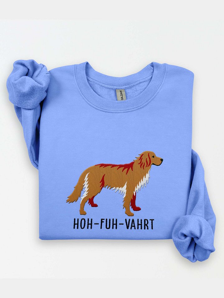 Hoh-Fuh-Vahrt Sweatshirt (Embroidered) of a Hovawart(Blonde) product image (1)