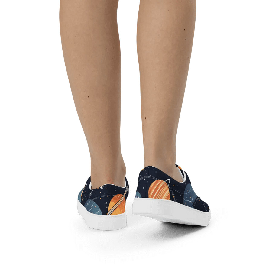 Galactic Odyssey Lace-Up Canvas Shoes product image (11)