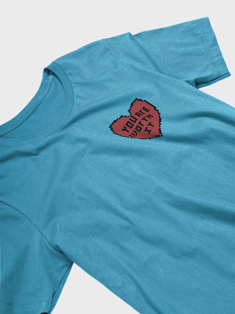 You are worth it pixel heart Supersoft T-Shirt product image (3)
