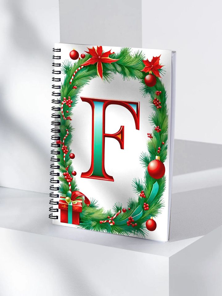 Christmas Monogram LetterF(3) Notebook product image (1)