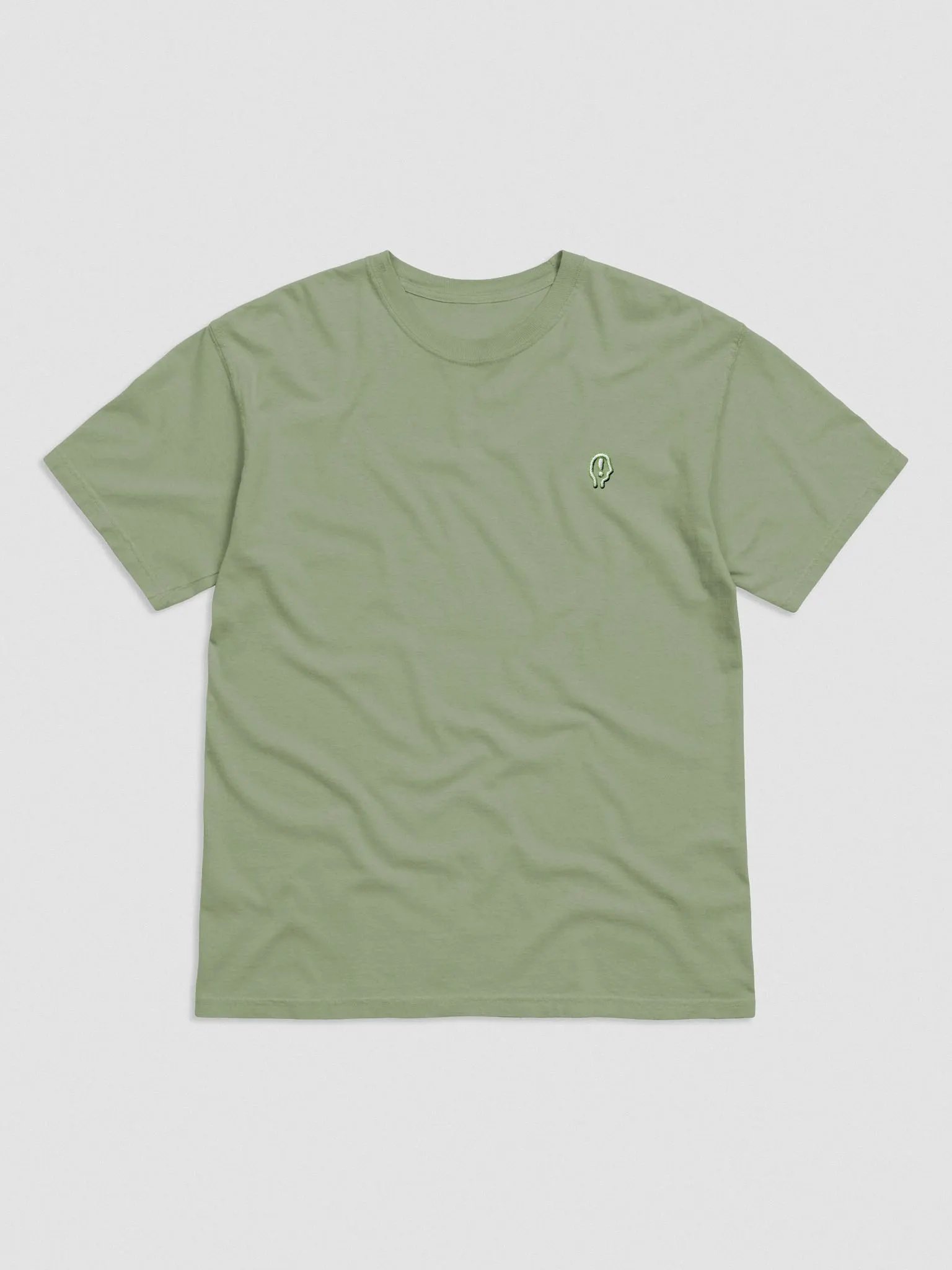 EXCLAIMING MENTALLY (L.C., lined lime) embroidered garment dyed tee product image (2)