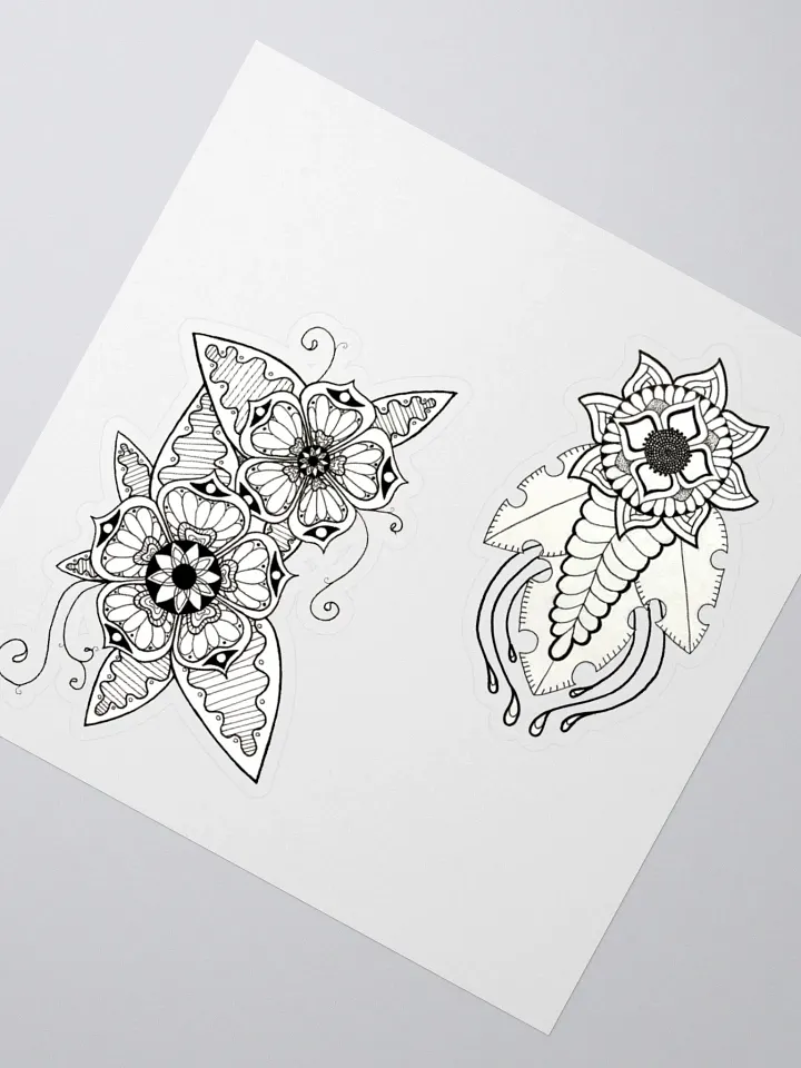 Intricate Floral Kiss-Cut Sticker Collection product image (6)
