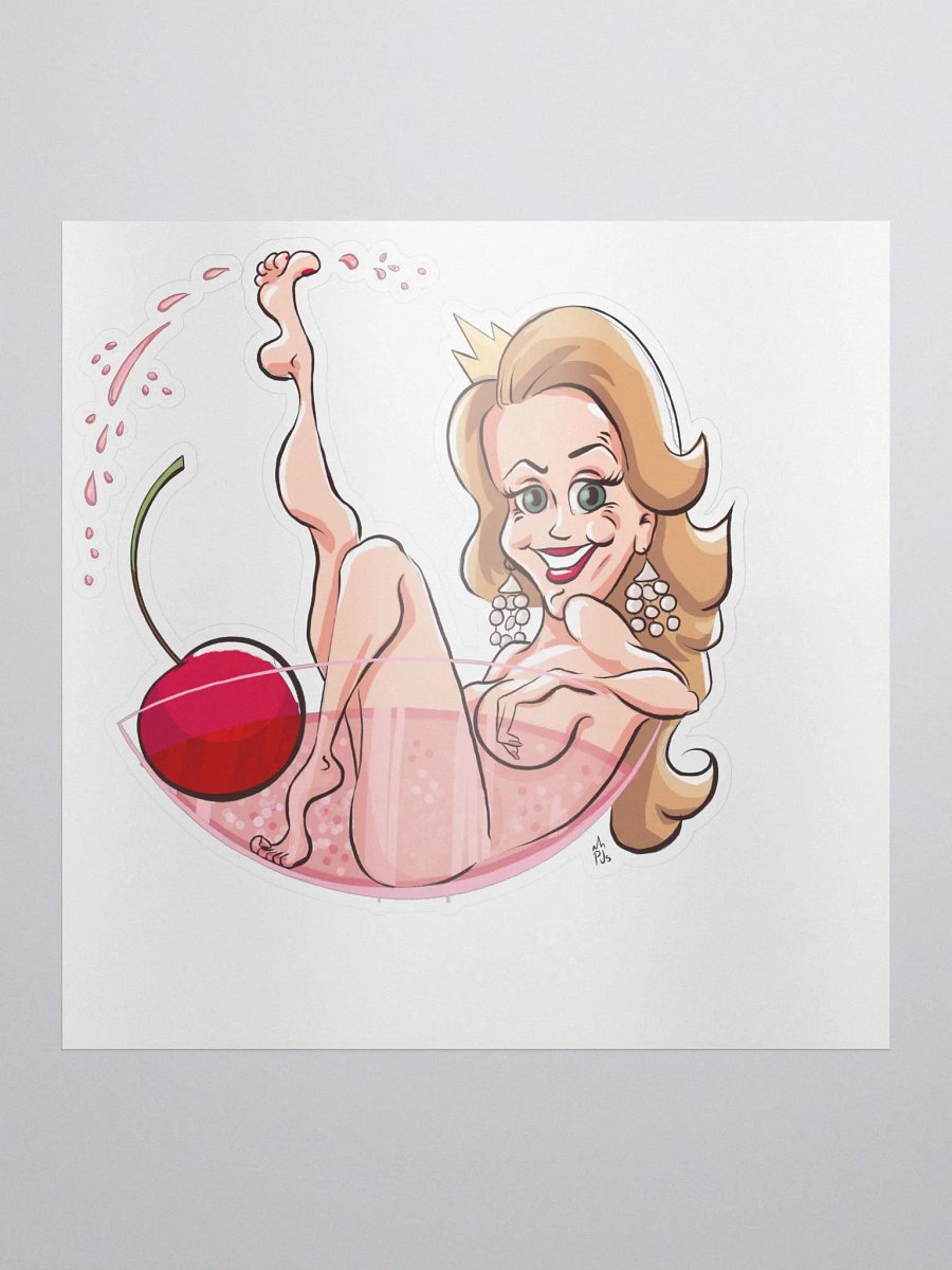 Princess in a Champagne Glass sticker product image (1)