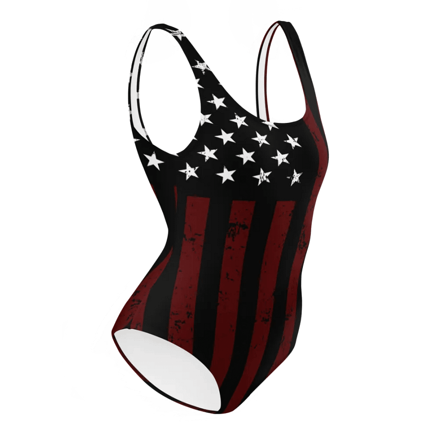 Distressed Red and Black Americana One Piece product image (12)